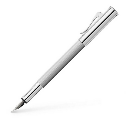 Graf von Faber-Castell Guilloche Rhodium Plated Fountain Pen