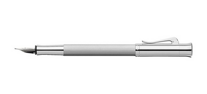 Graf von Faber-Castell Guilloche Rhodium Plated Fountain Pen