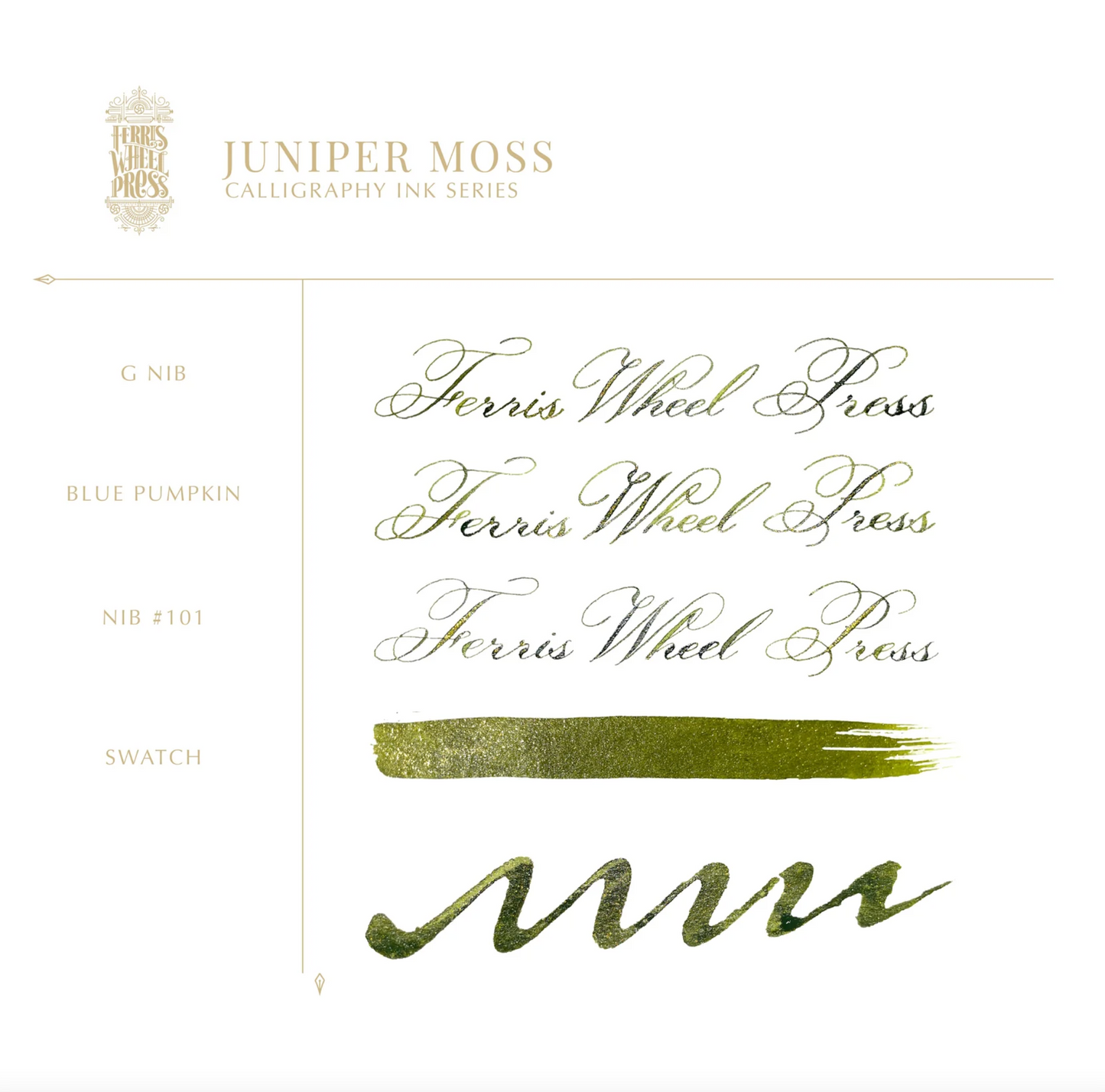 Ferris Wheel Press "Juniper Moss"  28mL Calligraphy Ink