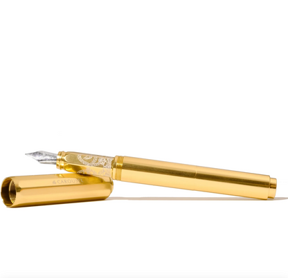 Ferris Wheel Press Limited Edition Aluminum "Carousel" Fountain Pen-Gold Plated Tress