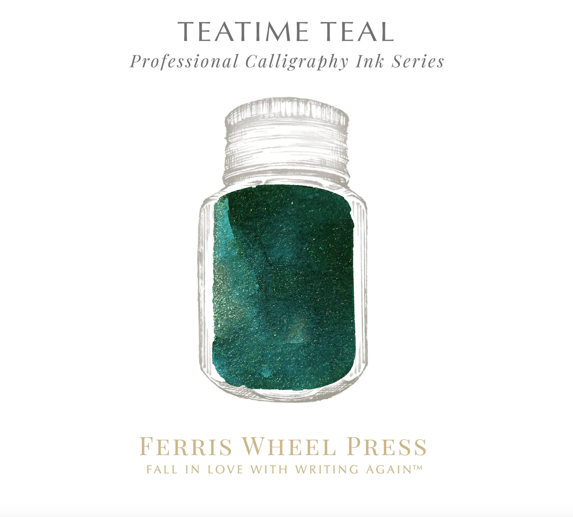 Ferris Wheel Press "Teatime Teal" 28ml Calligraphy Ink