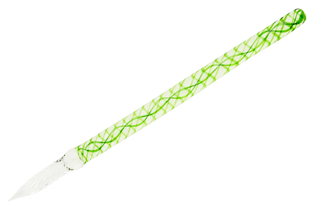 Jacques Herbin - Straight Glass Dip Pen - Pen Vert Pre (16cm)