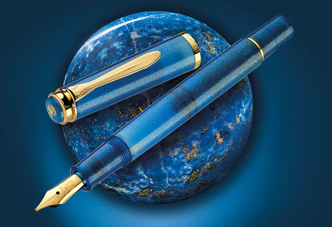 Pelikan Classic M200 Special Edition Golden Lapis Fountain Pen and Ink Set