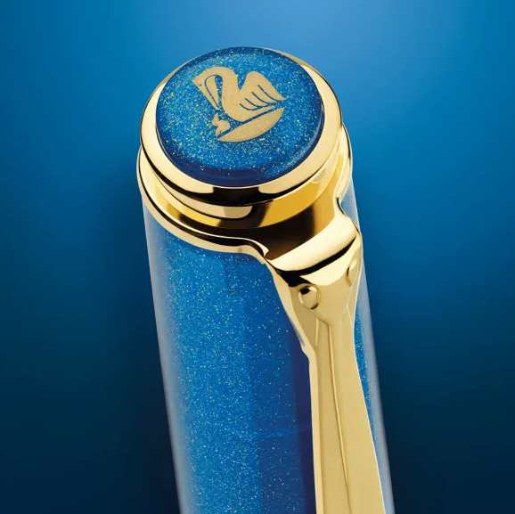 Pelikan Classic M200 Special Edition Golden Lapis Fountain Pen and Ink Set