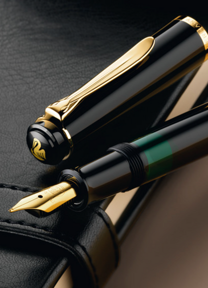 Pelikan Elegance Classic Edition M200 Black Fountain Pen-Piston Fill