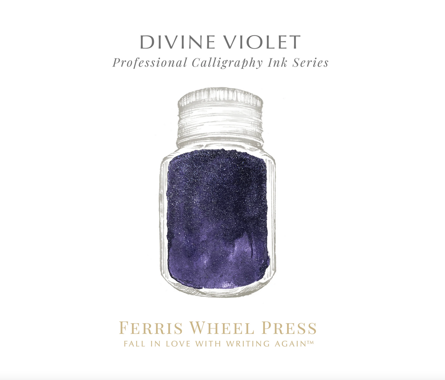 Ferris Wheel Press "Divine Violet" 28mL Calligraphy Ink