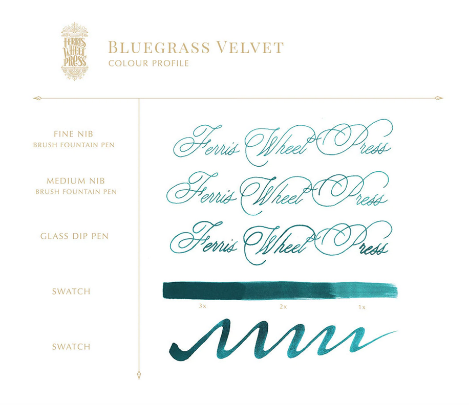 Ferris Wheel Press "Bluegrass Velvet" 38ml Bottled Ink