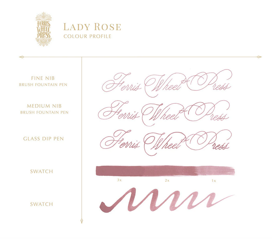 Ferris Wheel Press "Lady Rose" 38ml Bottled Ink