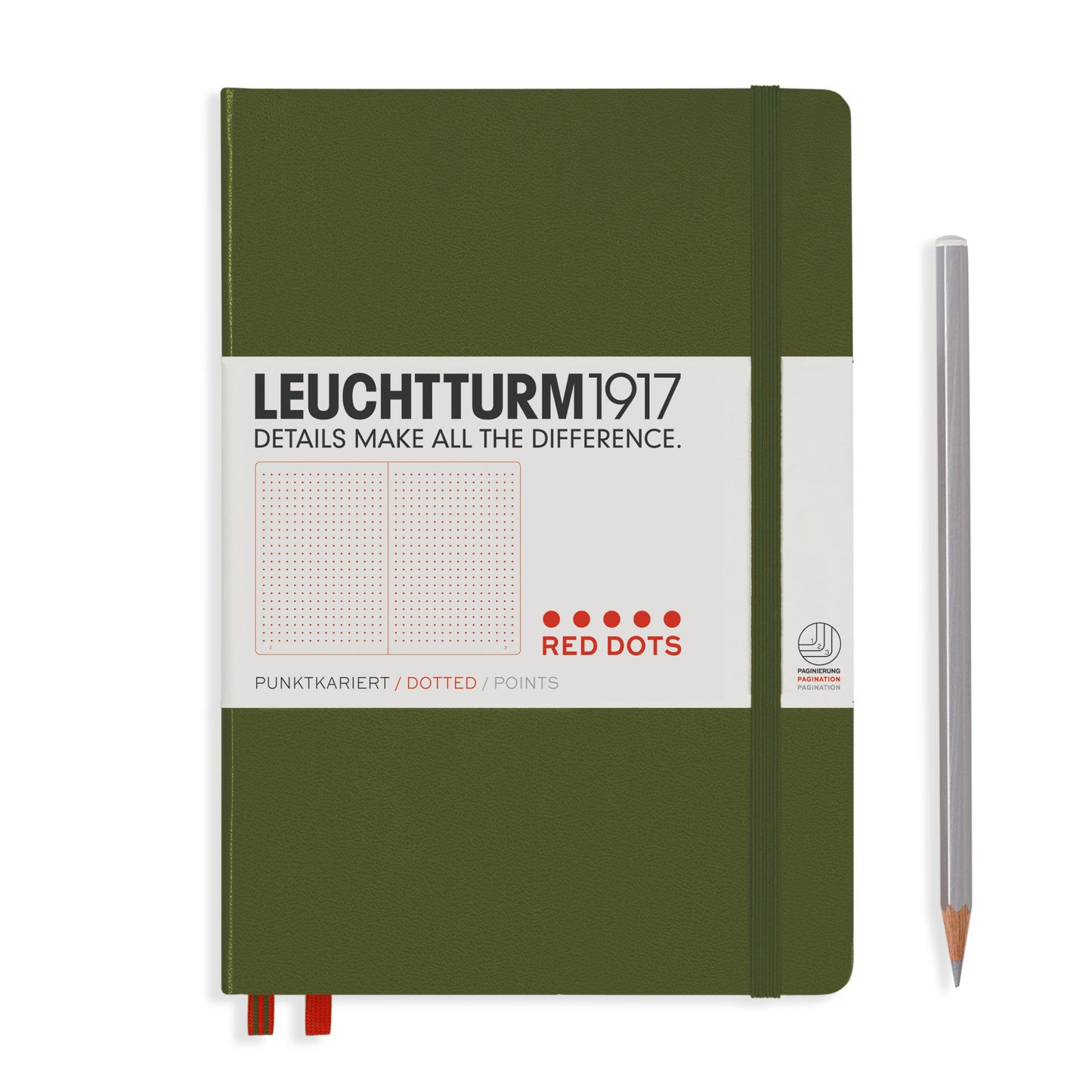 Leuchtturm1917 Red Dotted A5 Hardcover Notebook